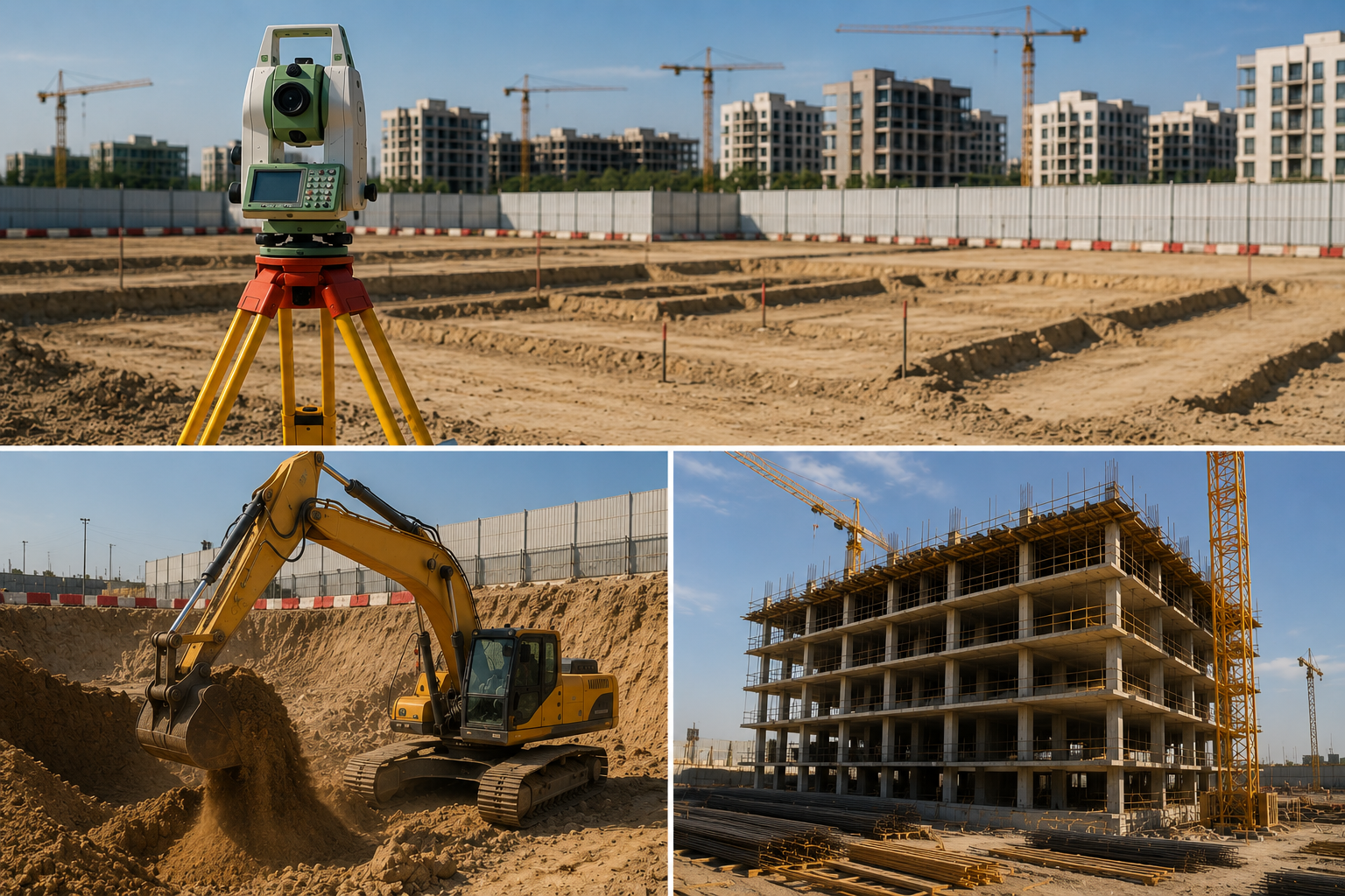 al wefaq construction site survey excavation supervision qatar