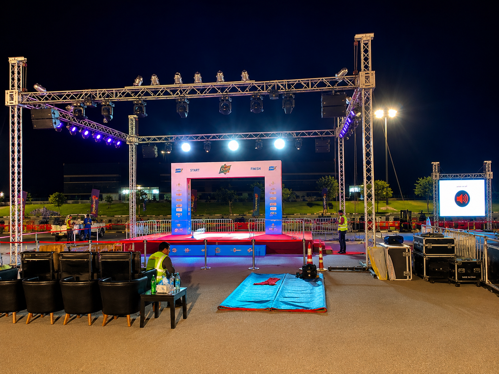 event stage installation doha qatar